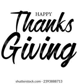 Happy thanksgiving lettering with hand drawn vector illustration.