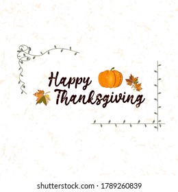 Happy Thanksgiving lettering tipography poster. Vector autumn calligraphy. Celebration text for cards, badges, icon, postcards and ect.