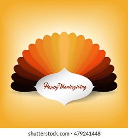 Happy Thanksgiving logo, banner, flyer, card, badge and elegant style icon. Logo Template Thanksgiving.  For use as logos on cards, in printing, posters, invitations, web design and other purposes.