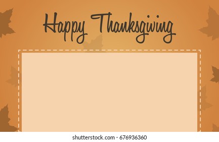 Happy Thanksgiving maple leaf background
