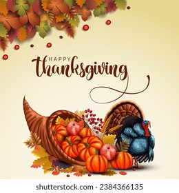 happy thanksgiving poster design. abstract vector illustration