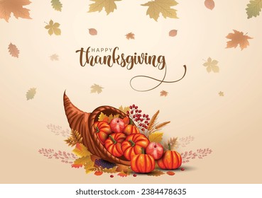 happy thanksgiving poster design. abstract vector illustration