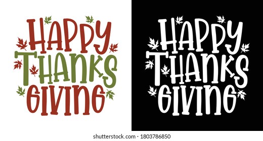 Happy Thanksgiving Printable Vector Illustration