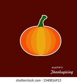Happy Thanksgiving Pumpkin Logo Design Poster Wallpaper on Autumn