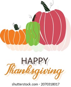 Happy Thanksgiving Pumpkins (vector Illustration) 