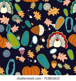Happy Thanksgiving Seamless Pattern