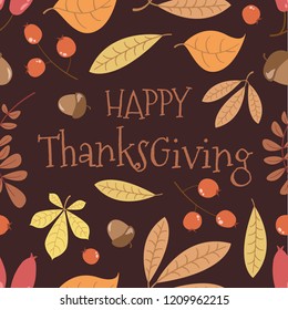 Happy Thanksgiving. Seamless pattern. Perfect for wrapping paper. Vector illustration. 