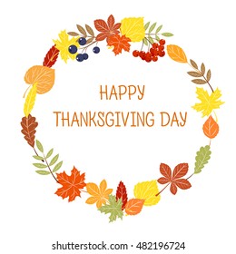 Happy Thanksgiving sticker, tag and label on Thanksgiving Day.Background for postcards.