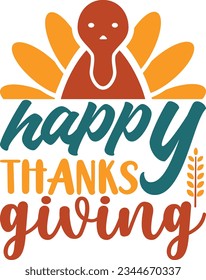 HAPPY THANKSGIVING SVG T-SHIRT DESIGN