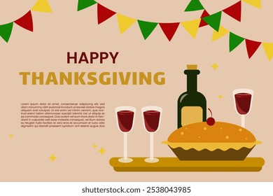 happy thanksgiving template for social media 5008x3340 px