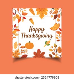 Happy thanksgiving template thank you poster