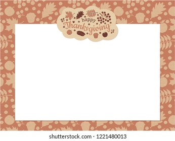 Happy Thanksgiving. Template. Vector.