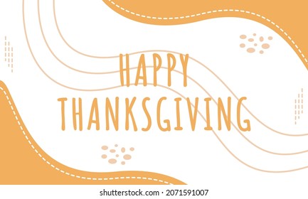 Happy thanksgiving text banner illustration
