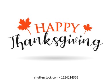 Happy Thanksgiving Text Design. Lettering 