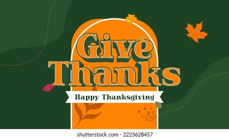 Happy Thanksgiving Text Effect Font Type Vector Background