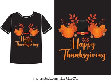 Happy thanksgiving t-shirt design concept