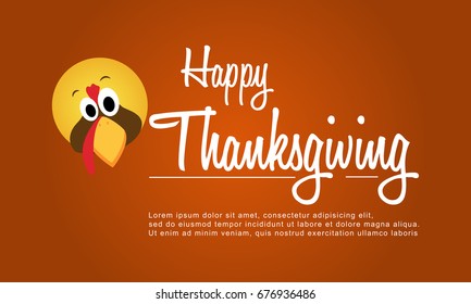 Happy Thanksgiving with turkey background