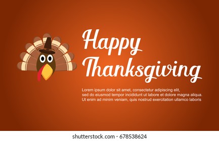 Happy Thanksgiving with turkey card
