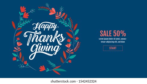 happy thanksgiving, Typographic, calligraphy, Type , vector