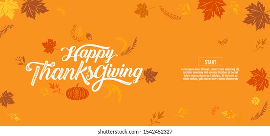 happy thanksgiving, Typographic, calligraphy, Type , vector