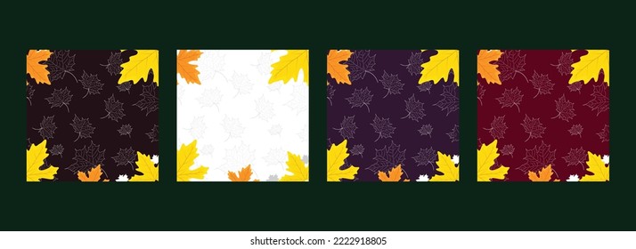 Happy Thanksgiving typography card with autumn maple leaves. Illustration typography for happy thanksgiving day. Beautiful poster, banner for thanksgiving.