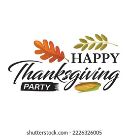 Happy Thanksgiving. Typography design, Vector. 