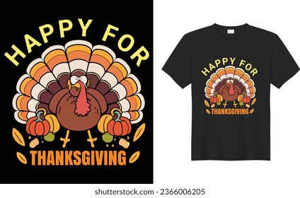 Happy Thanksgiving typography Trendy vector print-ready t-shirt Design. I was thinner before dinner, retro vintage best Holyday t-shirt design, funny Thanksgiving Day turkey Lovers t-shirt design.