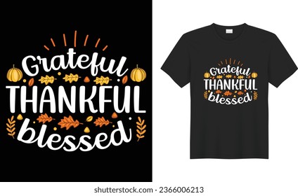 Happy Thanksgiving typography Trendy vector print-ready t-shirt Design. I was thinner before dinner, retro vintage best Holyday t-shirt design, funny Thanksgiving Day turkey Lovers t-shirt design.