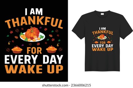 Happy Thanksgiving typography Trendy vector print-ready t-shirt Design. I was thinner before dinner, retro vintage best Holyday t-shirt design, funny Thanksgiving Day turkey Lovers t-shirt design.