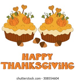 Happy thanksgiving vector background 