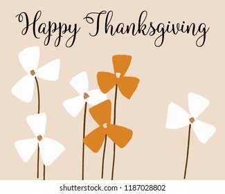 Happy Thanksgiving vector background with hand drawn style