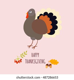 Happy Thanksgiving vector card template
