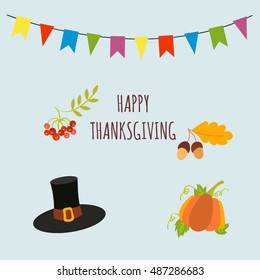 Happy Thanksgiving vector card template