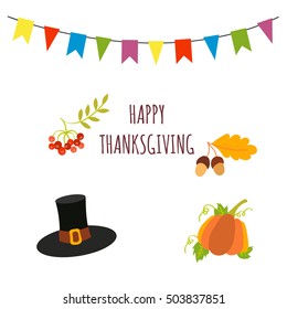 Happy Thanksgiving vector card template