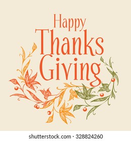 Happy thanksgiving. Vector illustration