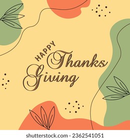 happy thanksgiving vector illustration.it is suitable for card, banner, or poster
