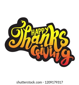 Happy thanksgiving vector image. Perfect for thanksgiving greeting cards, posters, wrapping paper, scrapbooking design.