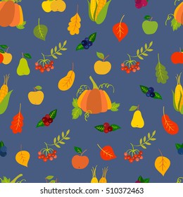 Happy Thanksgiving vector seamless pattern