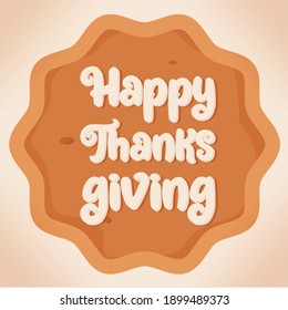 Happy thanksgiving white background food autumn picture- Vector