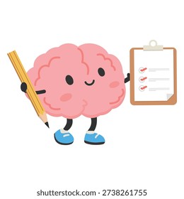 happy thinking organ completing tasks with focus and playful energy for creative learning scene