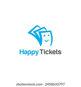 Happy Tickets Logo Design Simple