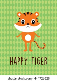 happy tiger card
