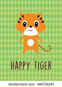 happy tiger card