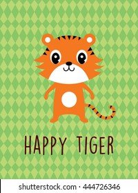 happy tiger card