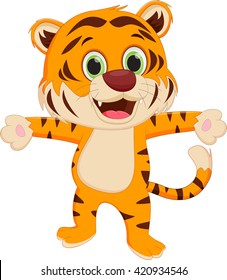 Happy Tiger Cartoon
