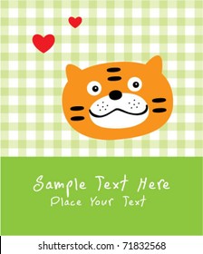 happy tiger greeting card