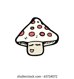 happy toadstool cartoon