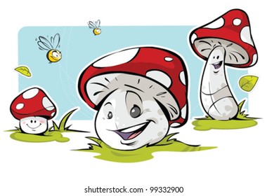 Happy toadstools