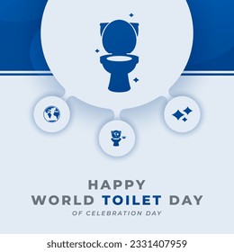 Happy Toilet Day Celebration Vector Design Illustration for Background, Poster, Banner, Advertising, Greeting Card