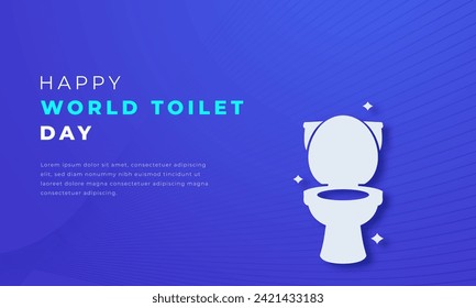 Happy Toilet Day Paper cut style Vector Design Illustration for Background, Poster, Banner, Advertising, Greeting Card